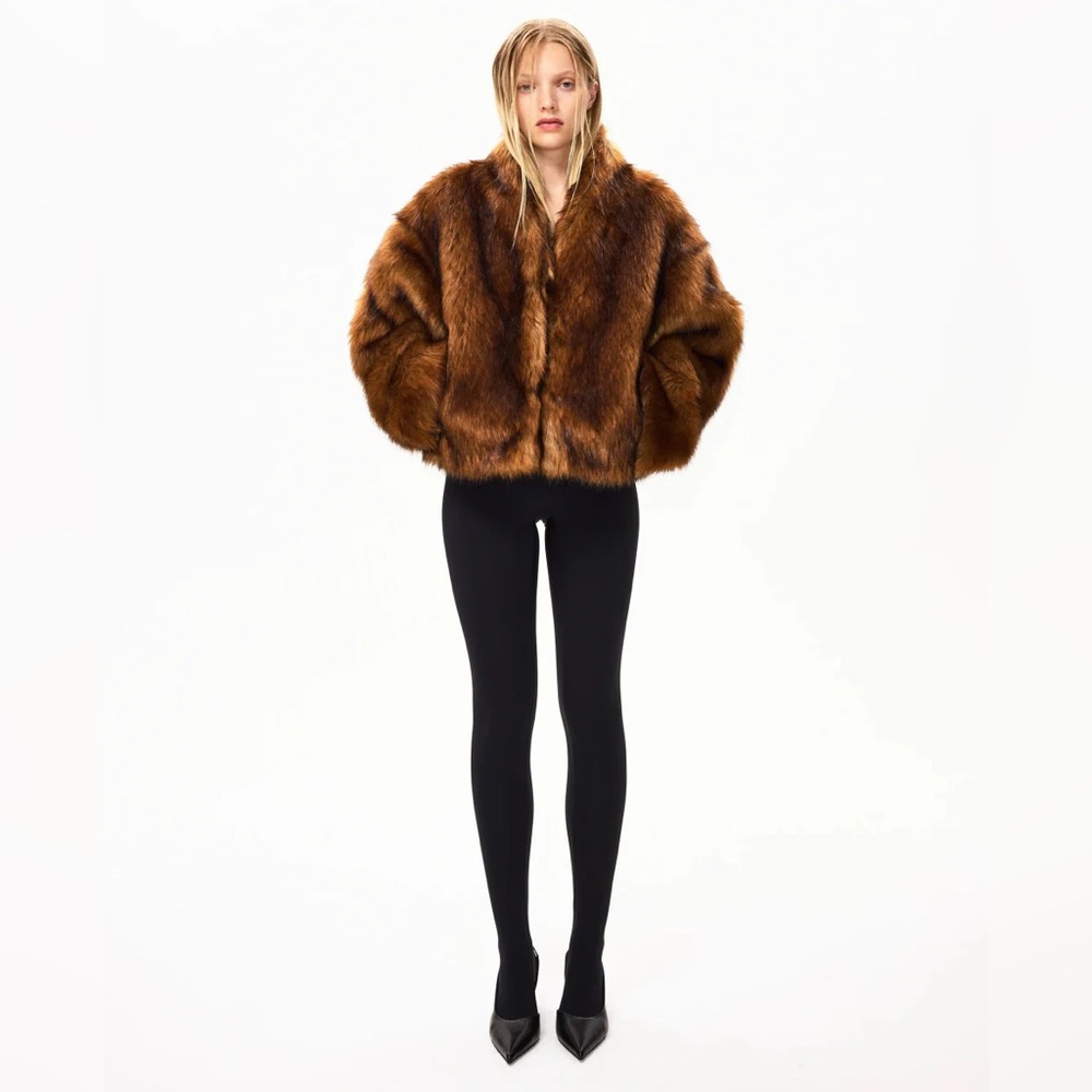 NWT KHY FAUX FUR JACKET IN CEDAR - Picture 5 of 10